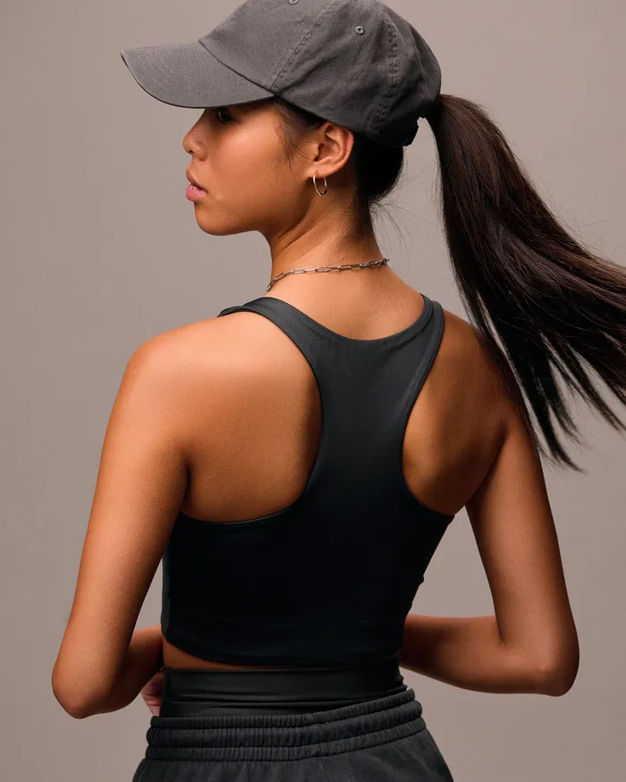 Women Sports Bras Colorfulstandard Active Cropped Bra 8211 Lava Grey