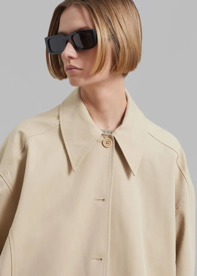 Women Stevie Peacoat 8211 Beige The Frankie Shop Outerwear