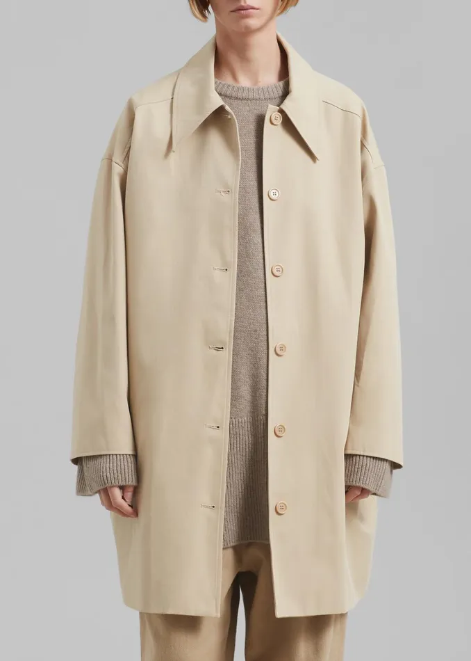 Women Stevie Peacoat 8211 Beige The Frankie Shop Outerwear