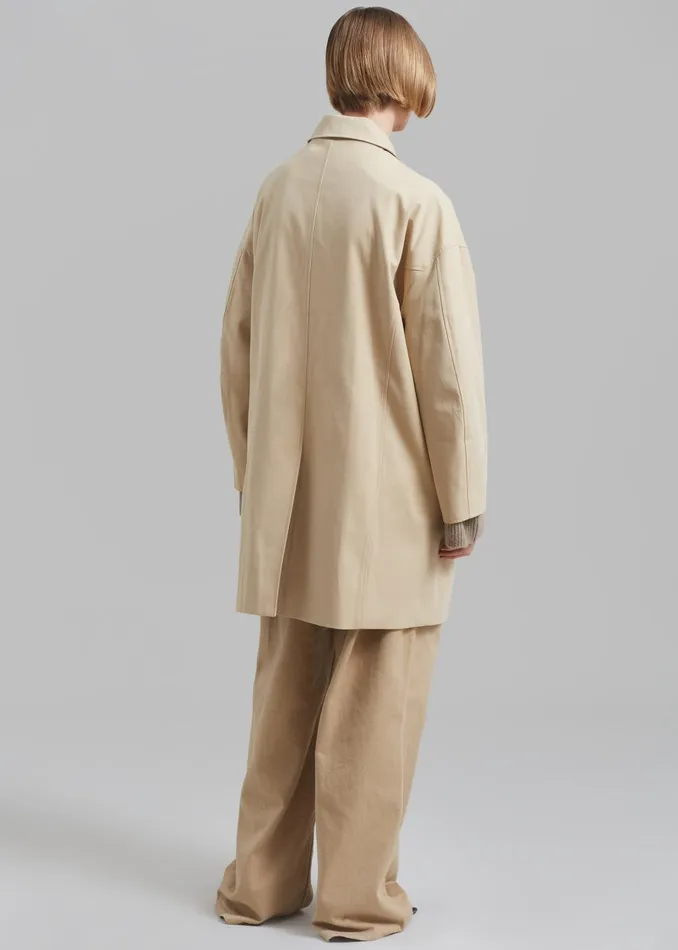 Women Stevie Peacoat 8211 Beige The Frankie Shop Outerwear