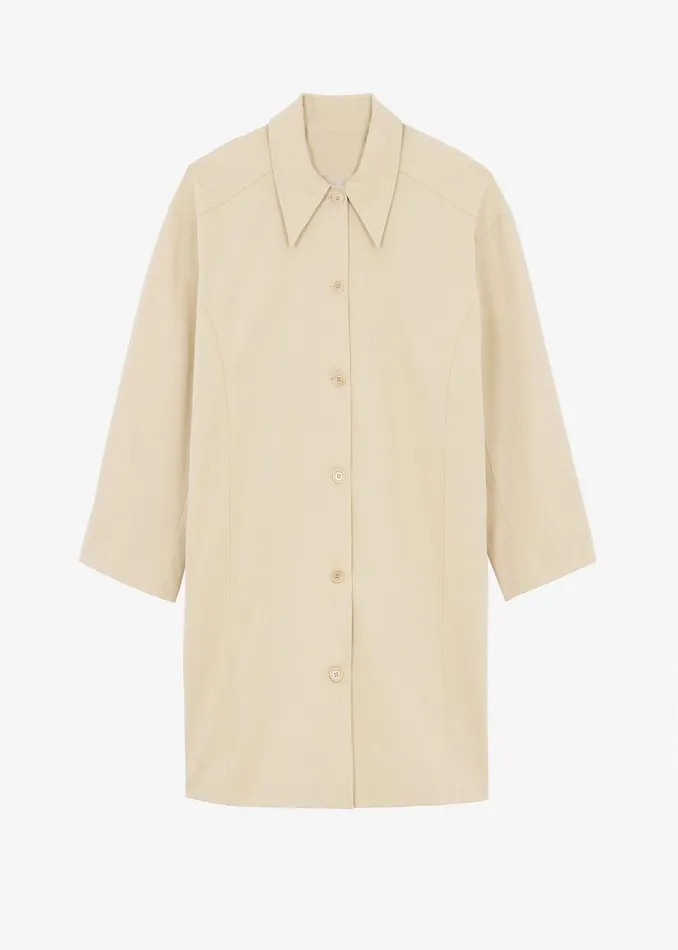 Women Stevie Peacoat 8211 Beige The Frankie Shop Outerwear