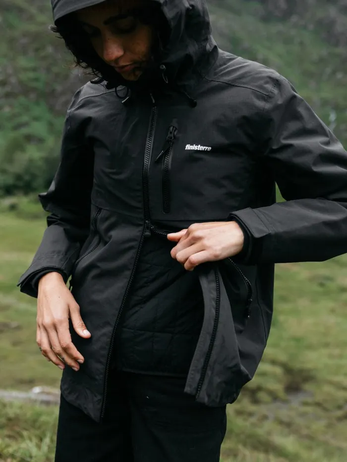 Women Stormbird Waterproof Jacket Black Finisterre Jackets Coats and Gilets