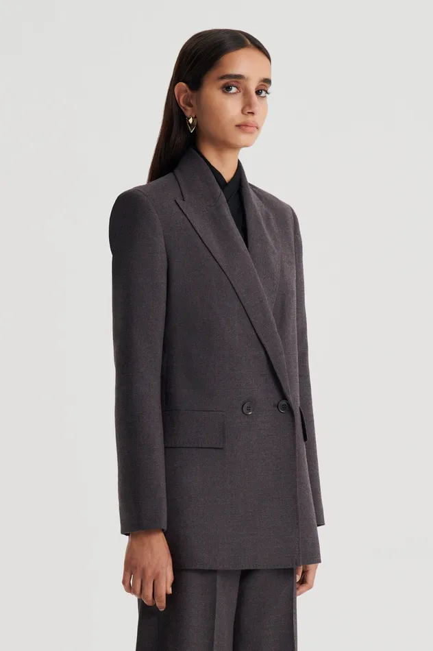 Women STRIPE TAILORED JACKET GREY Jackets Scanlan Theodore Women STRIPE TAILORED JACKET GREY Jackets Scanlan Theodore