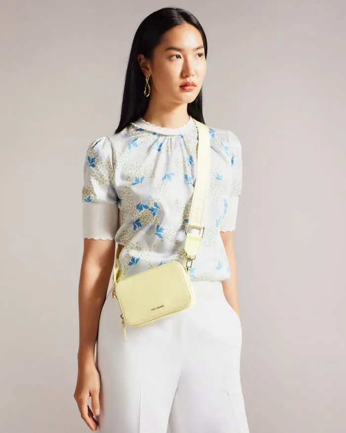 Women STUNNIE 8211 Webbing Mini Camera Bag Light Yellow Ted Baker Crossbody Bags