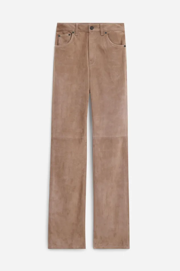 Women Suede Five Pocket Trousers Cognac Brown Filippa K Trousers