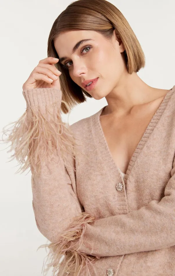 Women Sweaters and Knits Cinq Sept Dreama Marnie Cardigan Oatmeal Multi