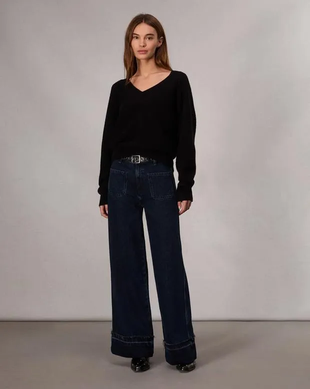 Women Sweaters and Sweatshirts Rag and Bone Kaylee Cashmere Sweater Black