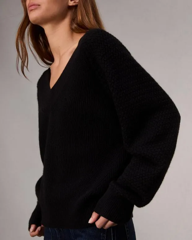 Women Sweaters and Sweatshirts Rag and Bone Kaylee Cashmere Sweater Black