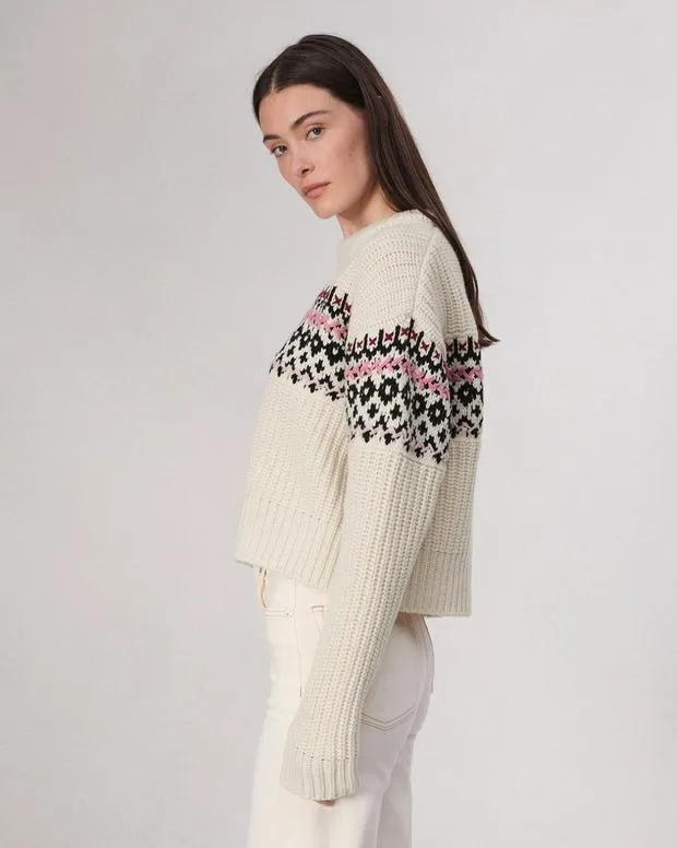 Women Sweaters and Sweatshirts Rag and Bone Leigh Fair Isle Sweater Ivory