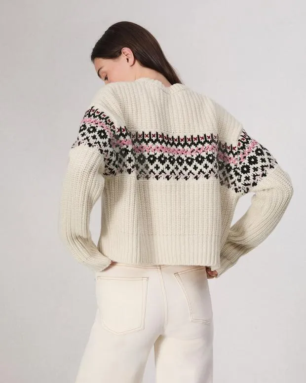 Women Sweaters and Sweatshirts Rag and Bone Leigh Fair Isle Sweater Ivory