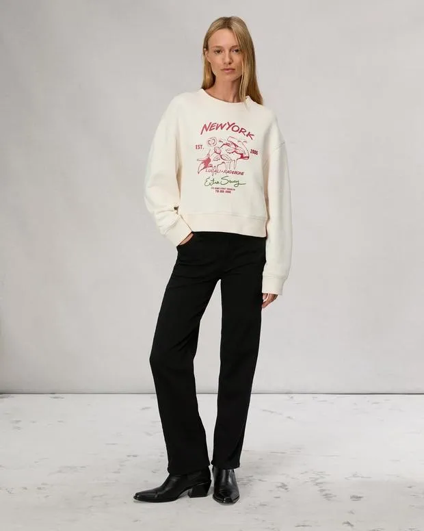 Women Sweaters and Sweatshirts Rag and Bone Lucali Vintage Terry Sweatshirt Off White