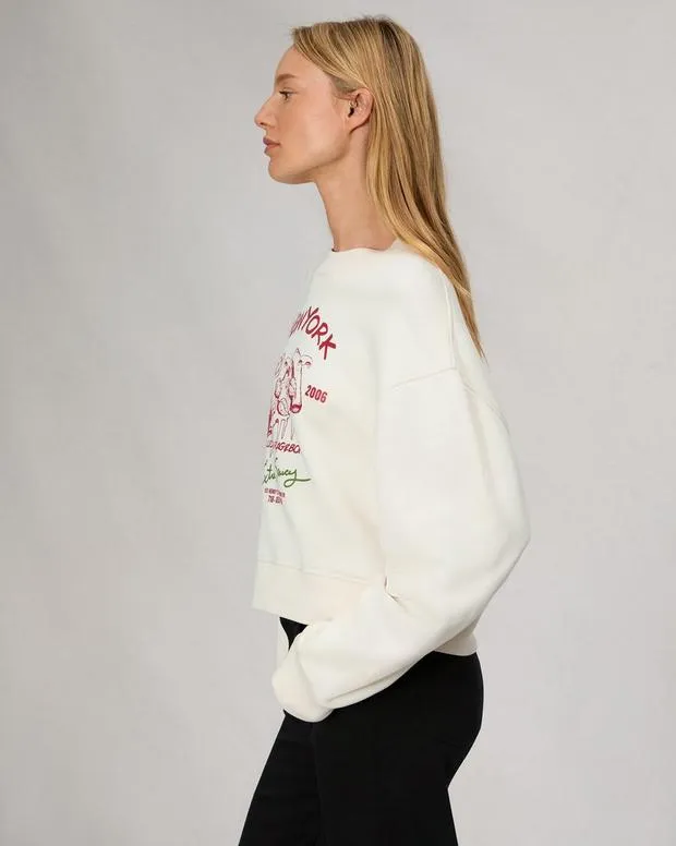 Women Sweaters and Sweatshirts Rag and Bone Lucali Vintage Terry Sweatshirt Off White