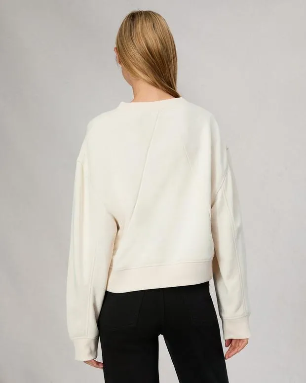 Women Sweaters and Sweatshirts Rag and Bone Lucali Vintage Terry Sweatshirt Off White