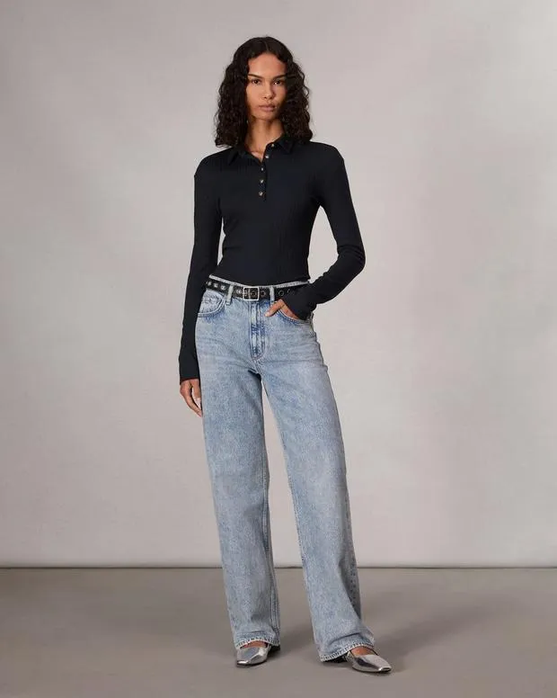 Women Sweaters and Sweatshirts Rag and Bone The Knit Rib Polo Shirt Salute Women Sweaters and Sweatshirts Rag and Bone The Knit Rib Polo Shirt Salute
