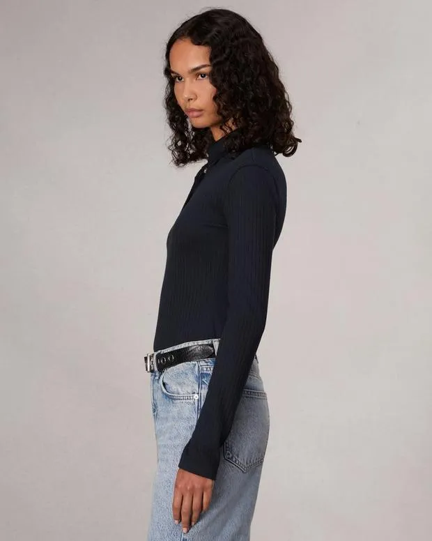 Women Sweaters and Sweatshirts Rag and Bone The Knit Rib Polo Shirt Salute Women Sweaters and Sweatshirts Rag and Bone The Knit Rib Polo Shirt Salute