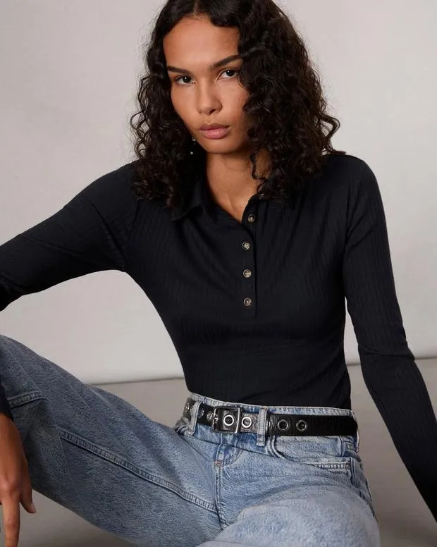 Women Sweaters and Sweatshirts Rag and Bone The Knit Rib Polo Shirt Salute Women Sweaters and Sweatshirts Rag and Bone The Knit Rib Polo Shirt Salute