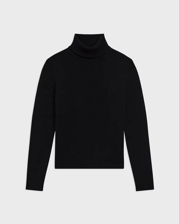 Women Sweaters Cardigans Theory Turtleneck Sweater In Cashmere Black