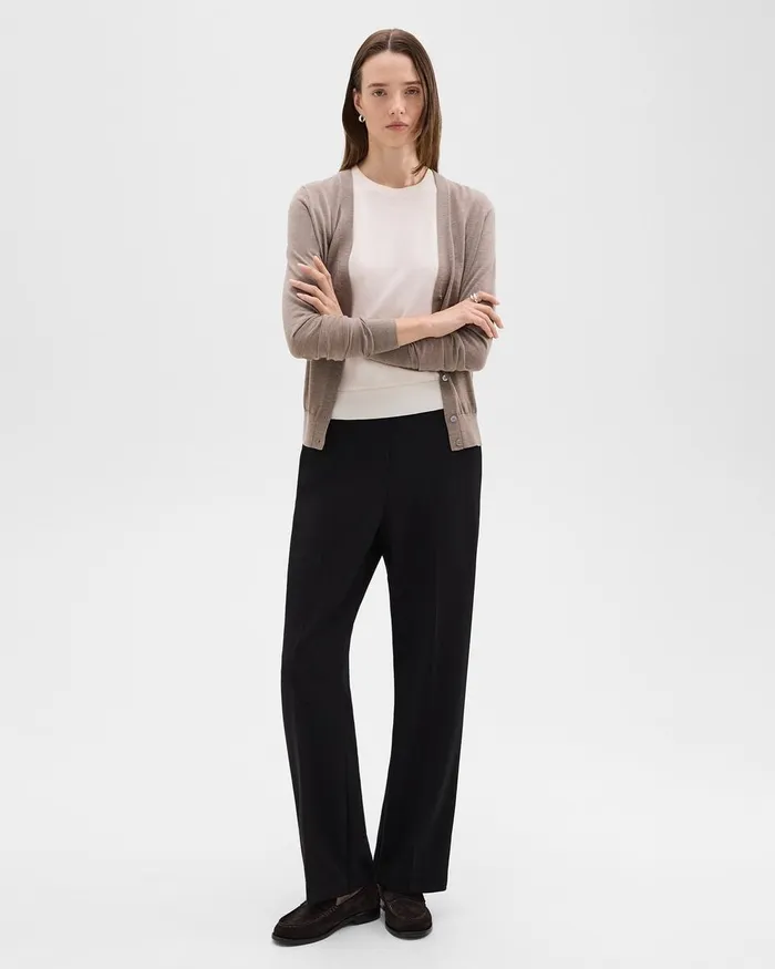 Women Sweaters Cardigans Theory VNeck Cardigan In Regal Wool Light Cinder