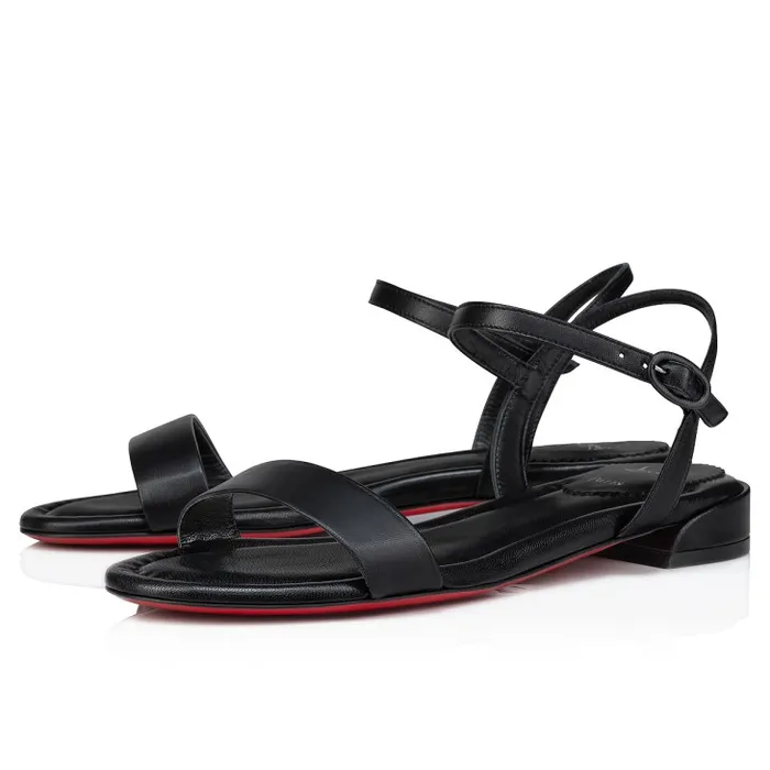 Women Sweet Jane Sandal Sandals 8211 Nappa Leather 8211 Black Christian Louboutin Flats and Loafers