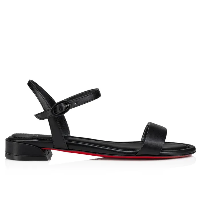 Women Sweet Jane Sandal Sandals 8211 Nappa Leather 8211 Black Christian Louboutin Flats and Loafers