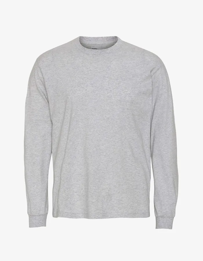 Women TShirts Colorfulstandard Oversized Organic LS TShirt 8211 Heather Grey