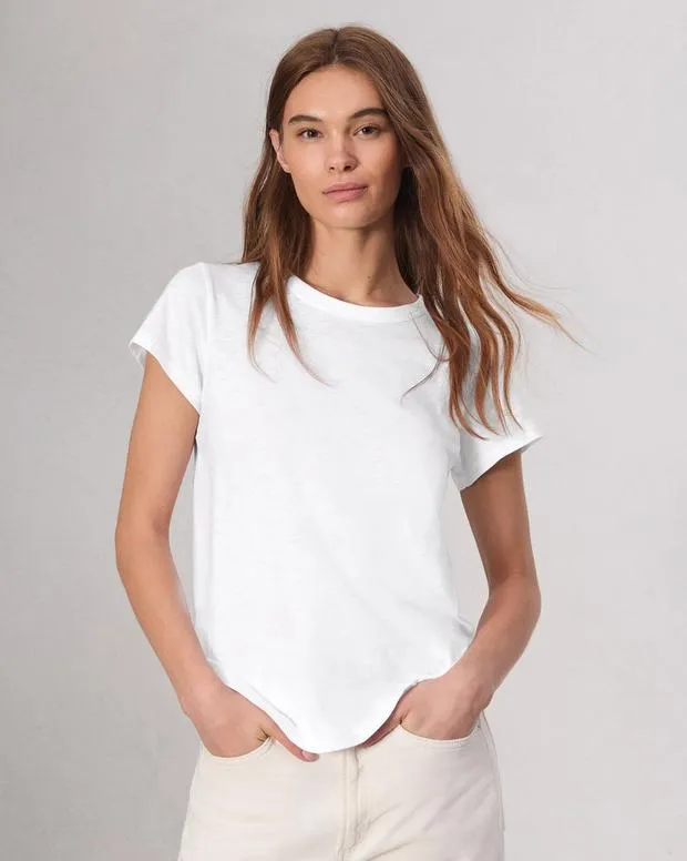 Women TShirts Rag and Bone The Slub Tee Bright White