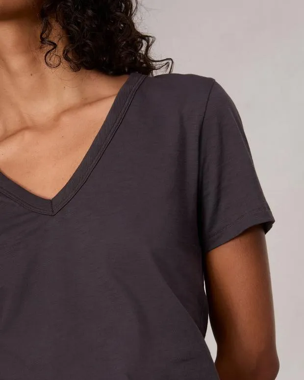 Women TShirts Rag and Bone The Slub Vee Greystone
