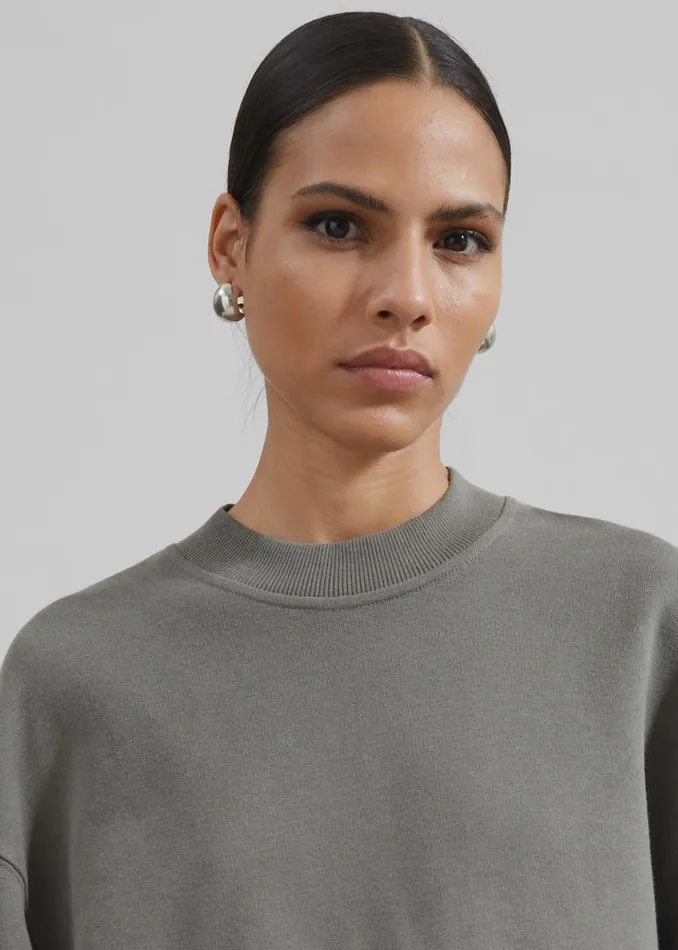 Women Talia Sweatshirt 8211 Light Khaki The Frankie Shop Tops