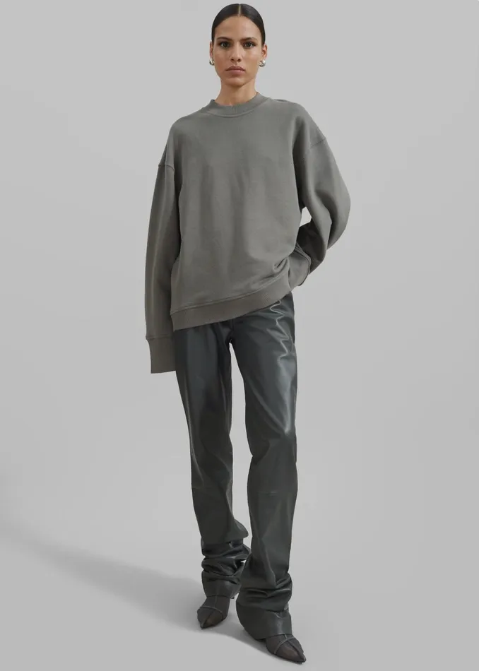 Women Talia Sweatshirt 8211 Light Khaki The Frankie Shop Tops