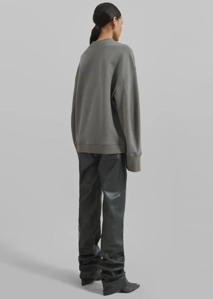 Women Talia Sweatshirt 8211 Light Khaki The Frankie Shop Tops