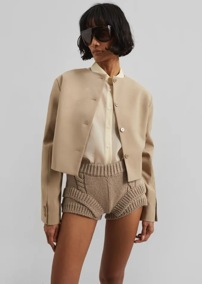 Women Tamsin Top 8211 Beige The Frankie Shop Tops