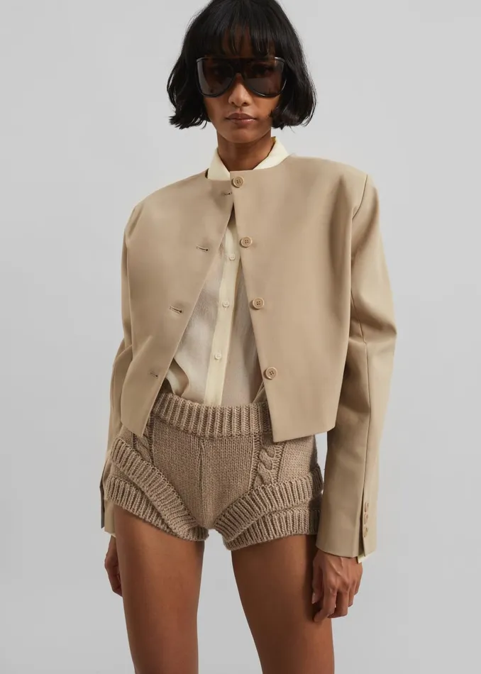 Women Tamsin Top 8211 Beige The Frankie Shop Tops