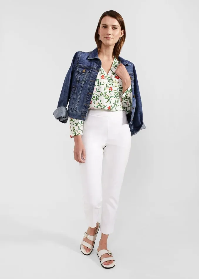 Women Tops Hobbs Florence Blouse Ivory Multi