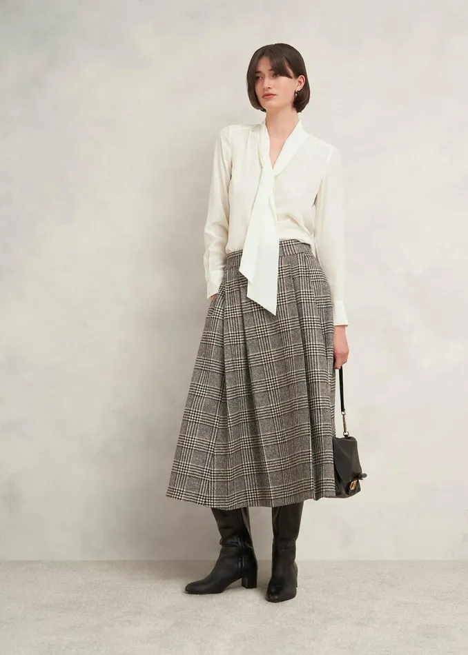 Women Tops Hobbs Mimi Silk Blouse Ivory