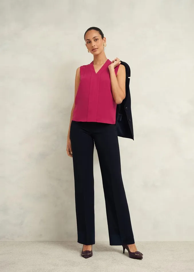 Women Tops Hobbs Shelley Blouse Cranberry Pink