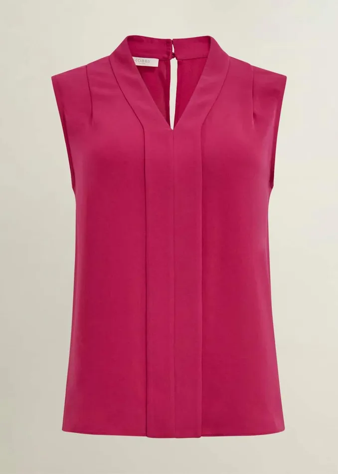 Women Tops Hobbs Shelley Blouse Cranberry Pink
