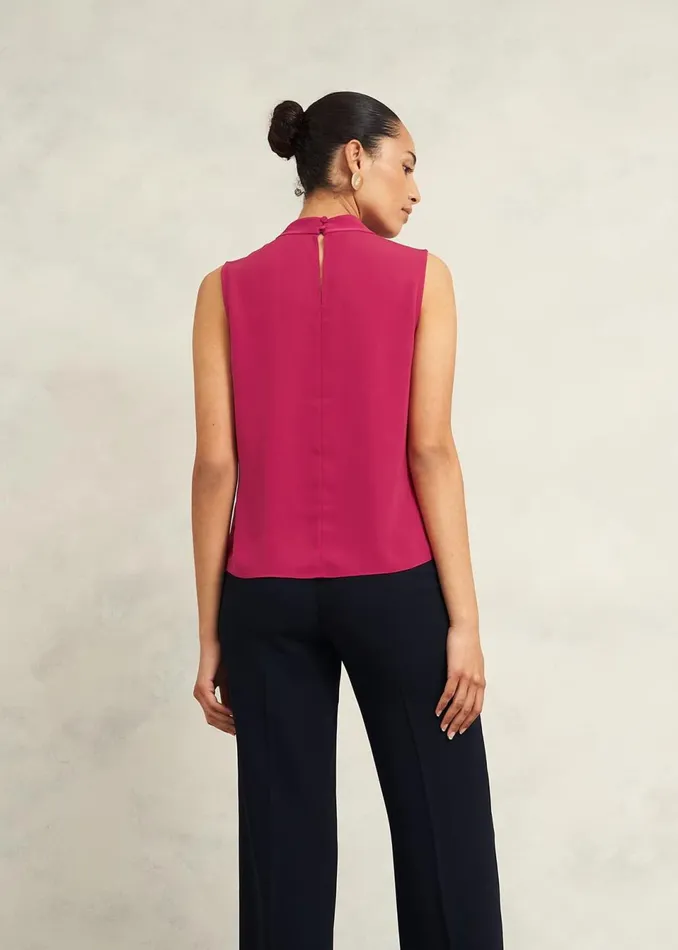 Women Tops Hobbs Shelley Blouse Cranberry Pink