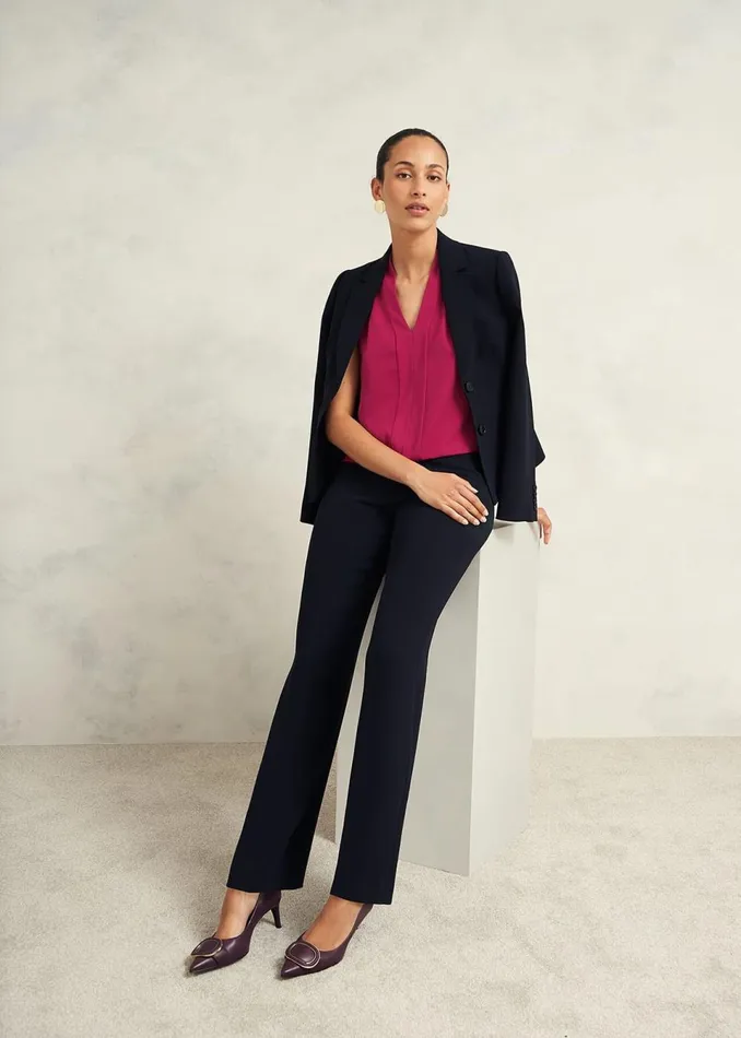 Women Tops Hobbs Shelley Blouse Cranberry Pink
