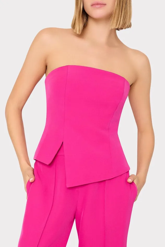 Women Tops Milly Lana Cady Strapless Top Fuchsia Women Tops Milly Lana Cady Strapless Top Fuchsia