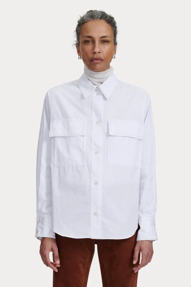 Women Tops Rachel Comey Bispo Shirt White Women Tops Rachel Comey Bispo Shirt White