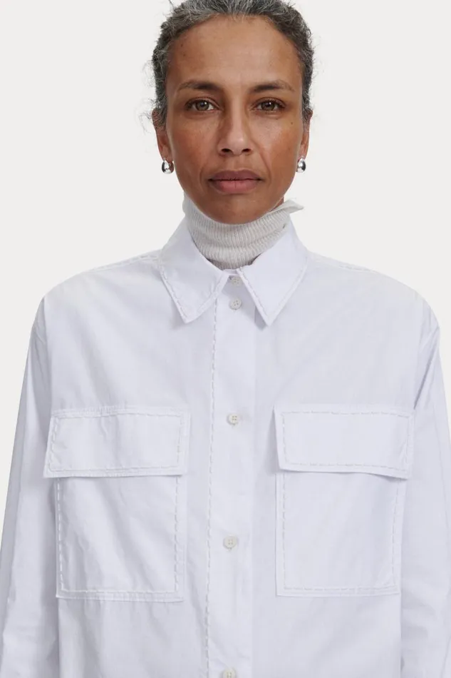 Women Tops Rachel Comey Bispo Shirt White Women Tops Rachel Comey Bispo Shirt White