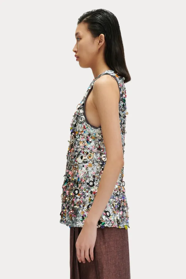 Women Tops Rachel Comey Cassio Top Silver