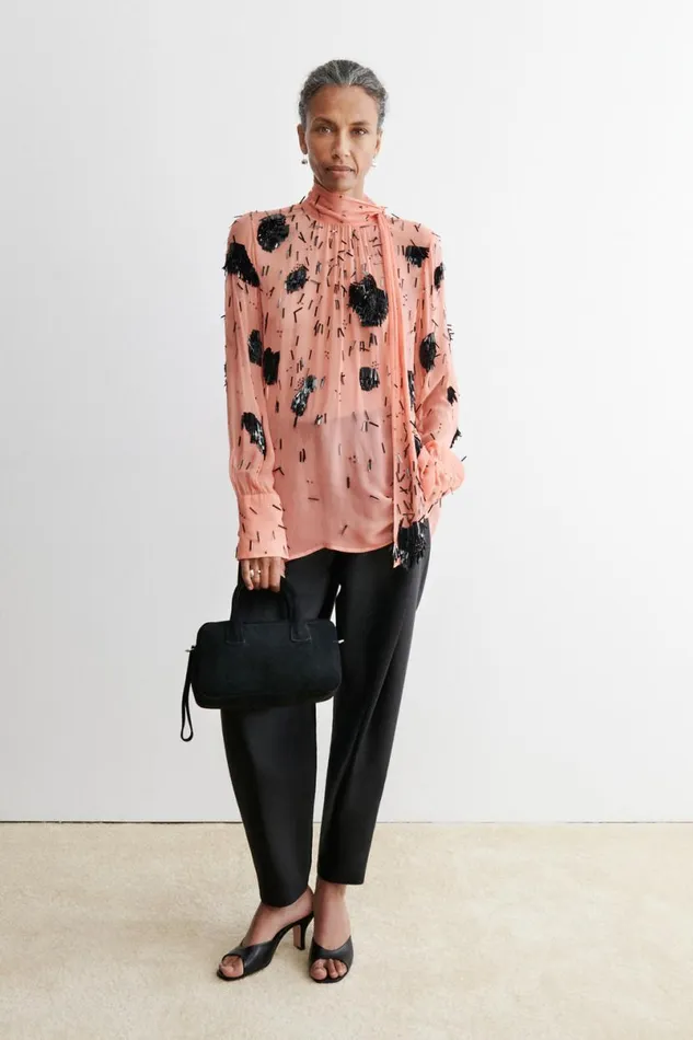 Women Tops Rachel Comey Tie Rite Top Coralblack