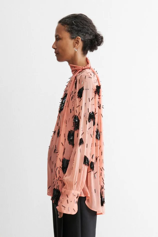 Women Tops Rachel Comey Tie Rite Top Coralblack Women Tops Rachel Comey Tie Rite Top Coralblack