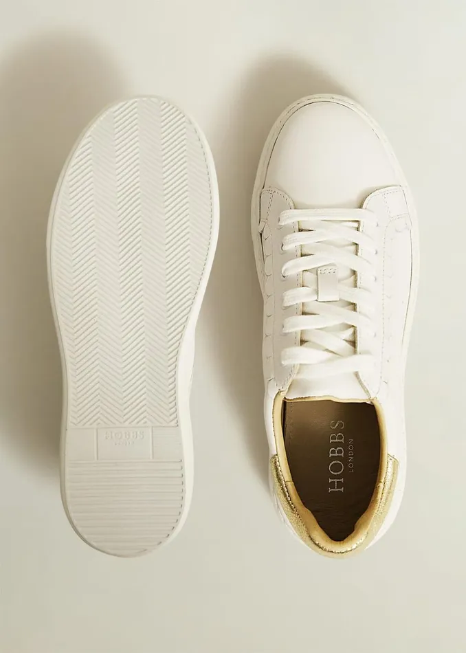 Women Trainers Hobbs Dannie Leather Trainers White