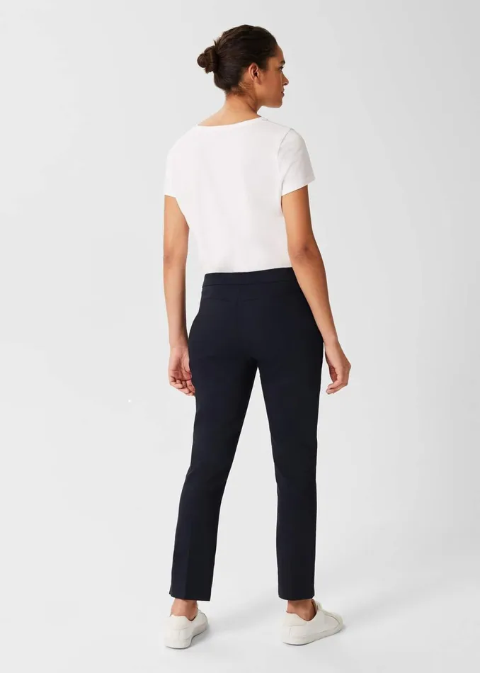 Women Trousers Hobbs Annie Slim Trousers With Stretch Navy