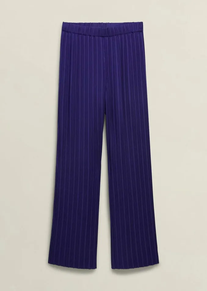 Women Trousers Hobbs Orla Pleated Trousers Rich Blue