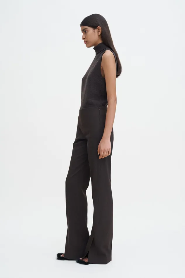 Women Twill Twist Seam Trousers Mocha Filippa K Trousers