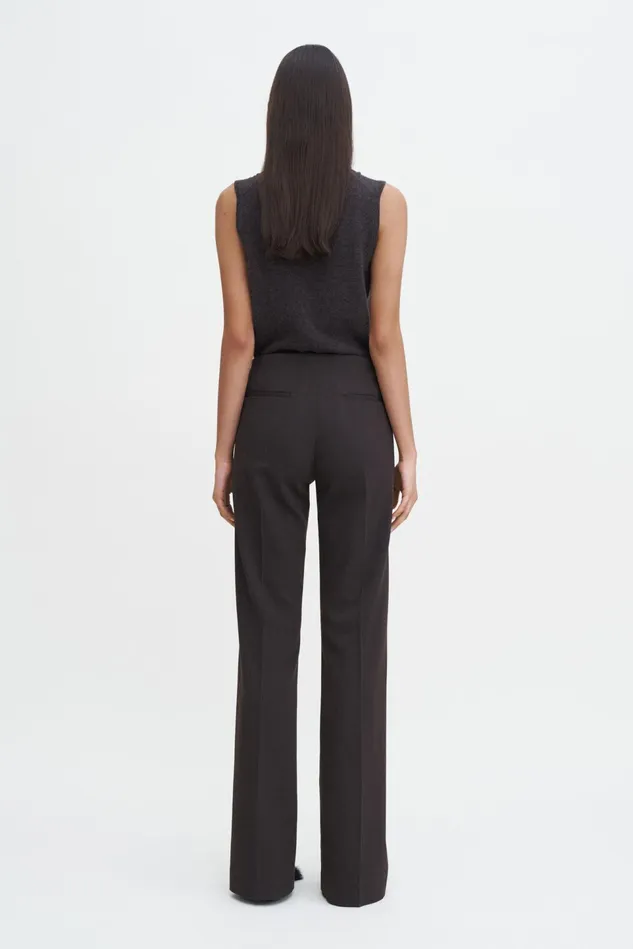 Women Twill Twist Seam Trousers Mocha Filippa K Trousers