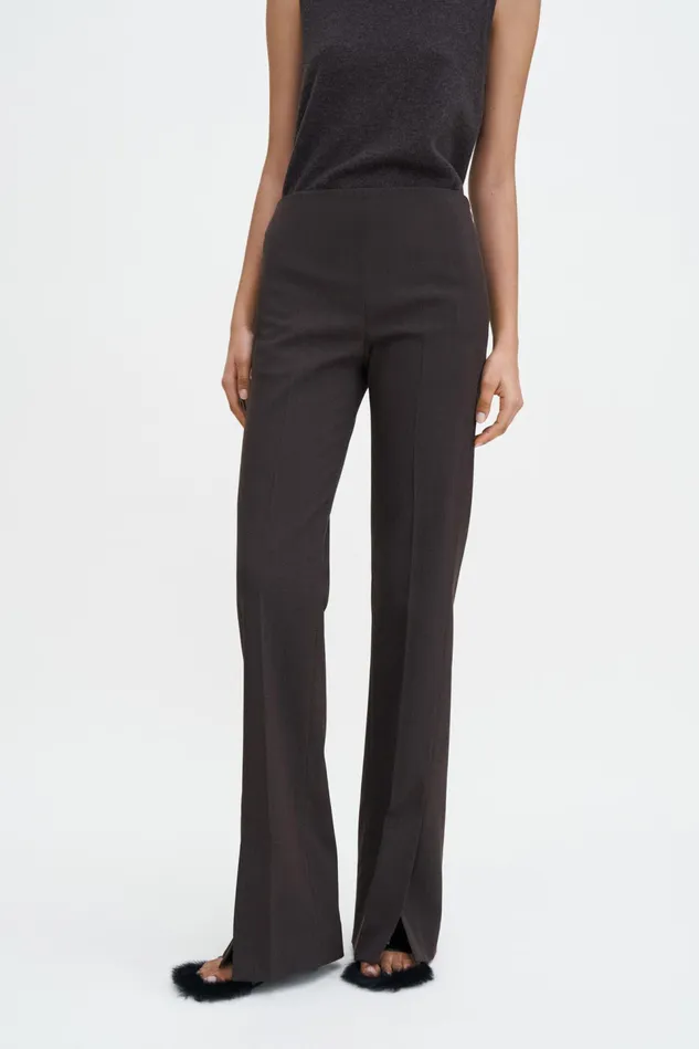 Women Twill Twist Seam Trousers Mocha Filippa K Trousers